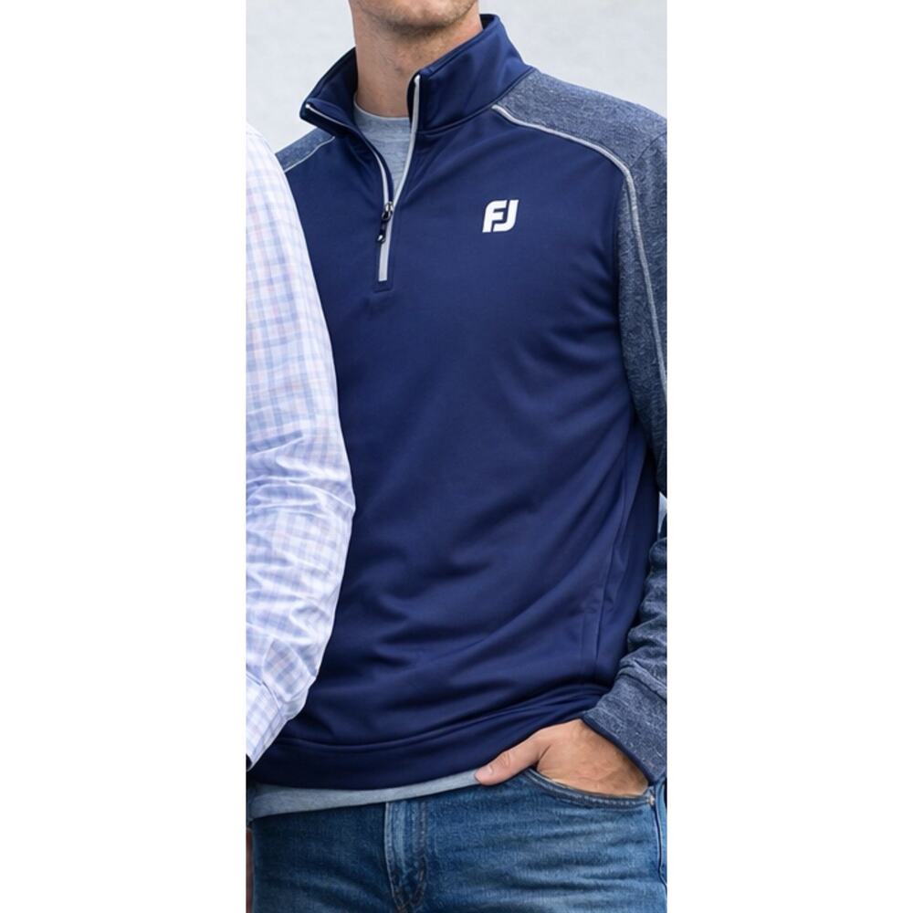 FootJoy Quarter Zip Pullover Mens XL Blue Golf Athletic Lightweight FJ